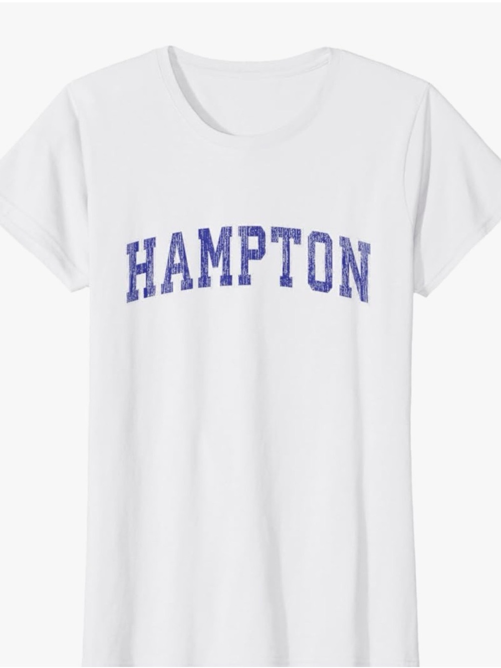 White T-Shirt with Hampton University Graphic